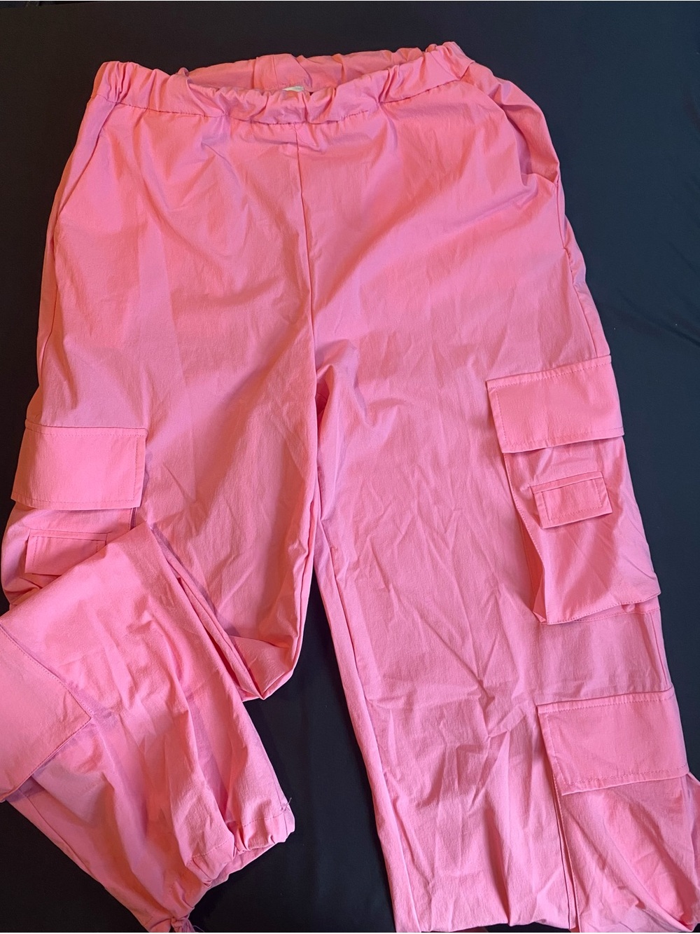 Pink Cargo Jogger Pants